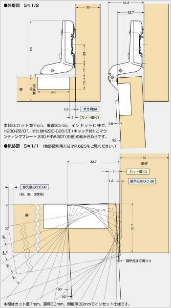 ＬＡＭＰスガツネ工業 ＞ 丁番 ＞ スライド丁番 ＞ ランプ印